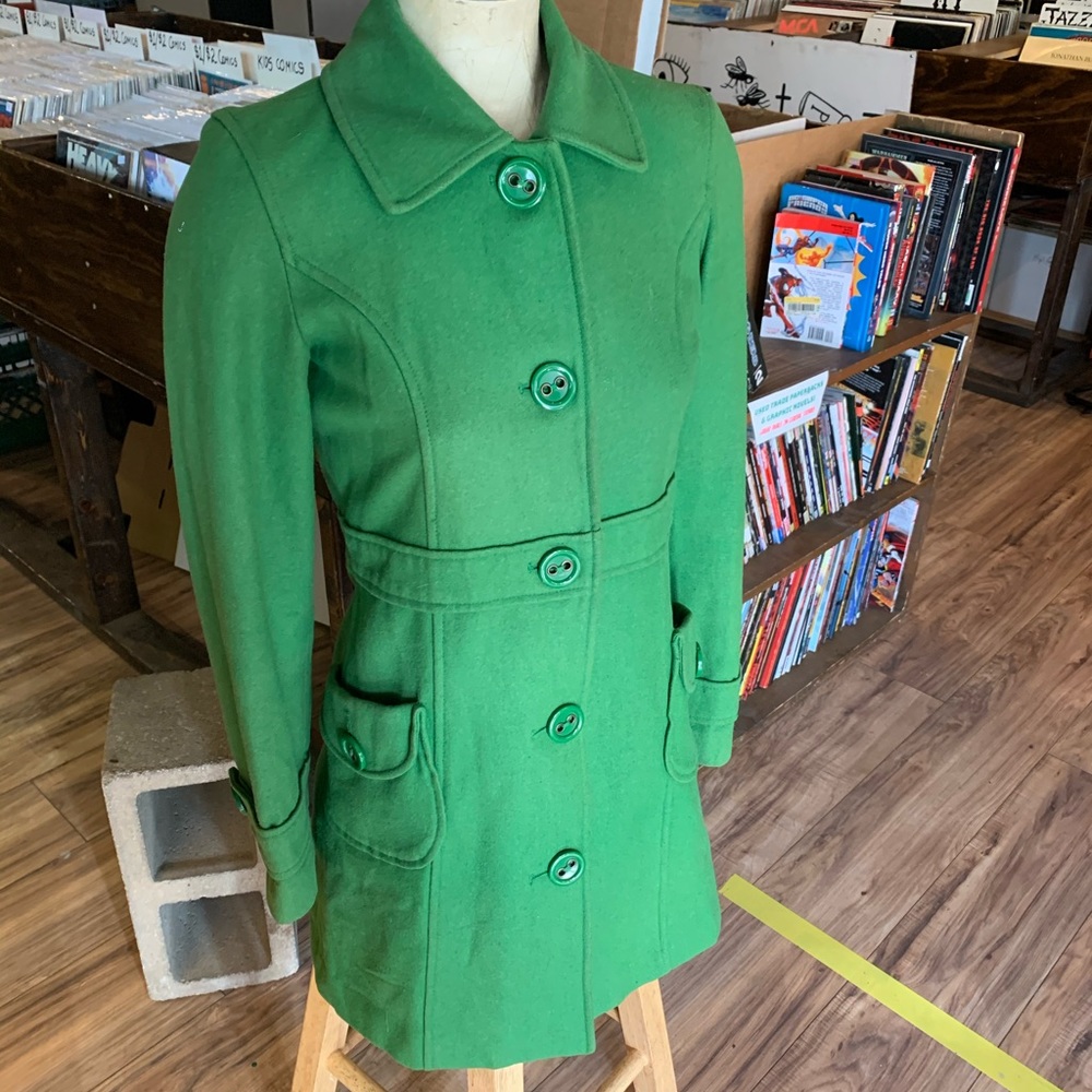 Tulle green pea coat
